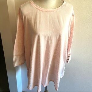 Jane and Delancey lightweight knit shirt light pink sz 2X good condition